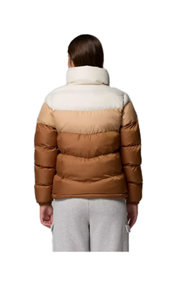 GIACCA IMBOTTITA COLORBLOCK PUFFECT DA DONNA CAMEL BROWN CANOE CHALK